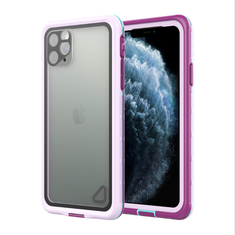 IPhone 11 impermeables, amarillos, estilos de vida, iPhone 11 impermeables (púrpura), con tapas transparentes.