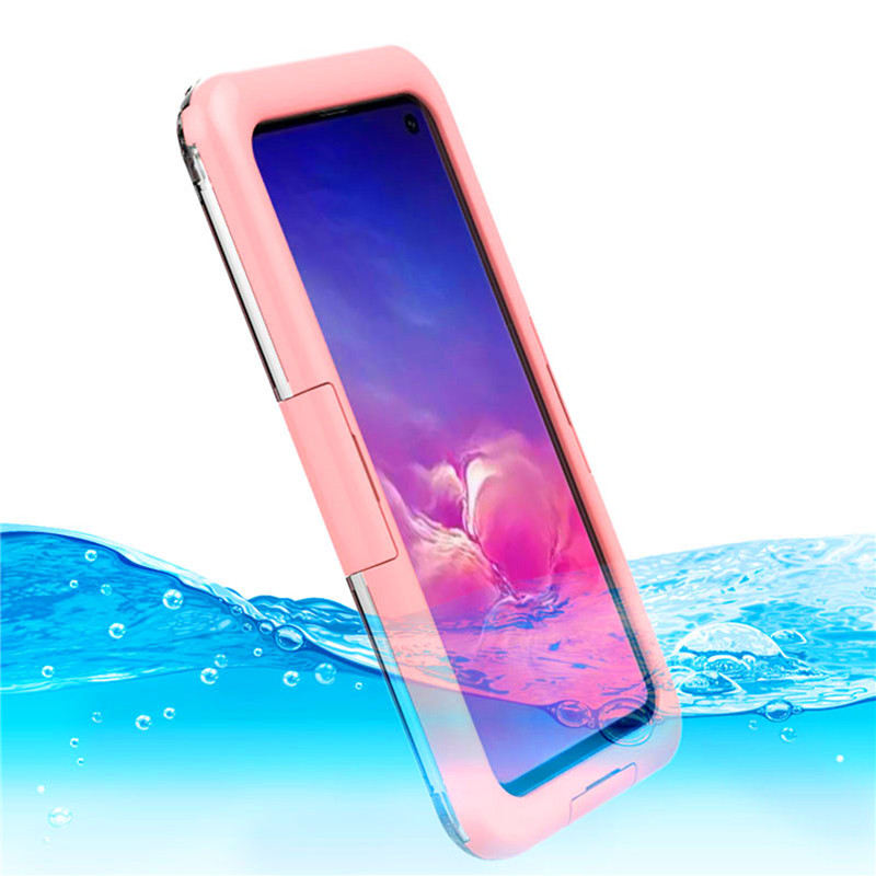 Nueva funda impermeable barata para Samsung S10 (rosa)