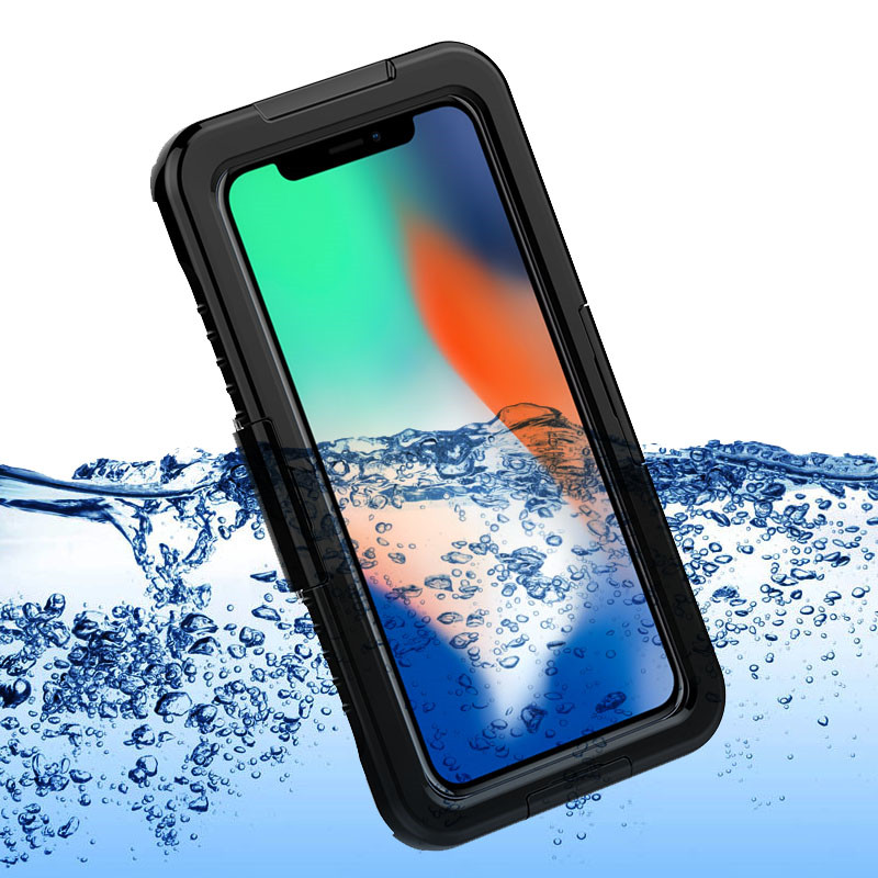 Funda a prueba de agua para iPhone XS Max de Apple para nadar (Negro)