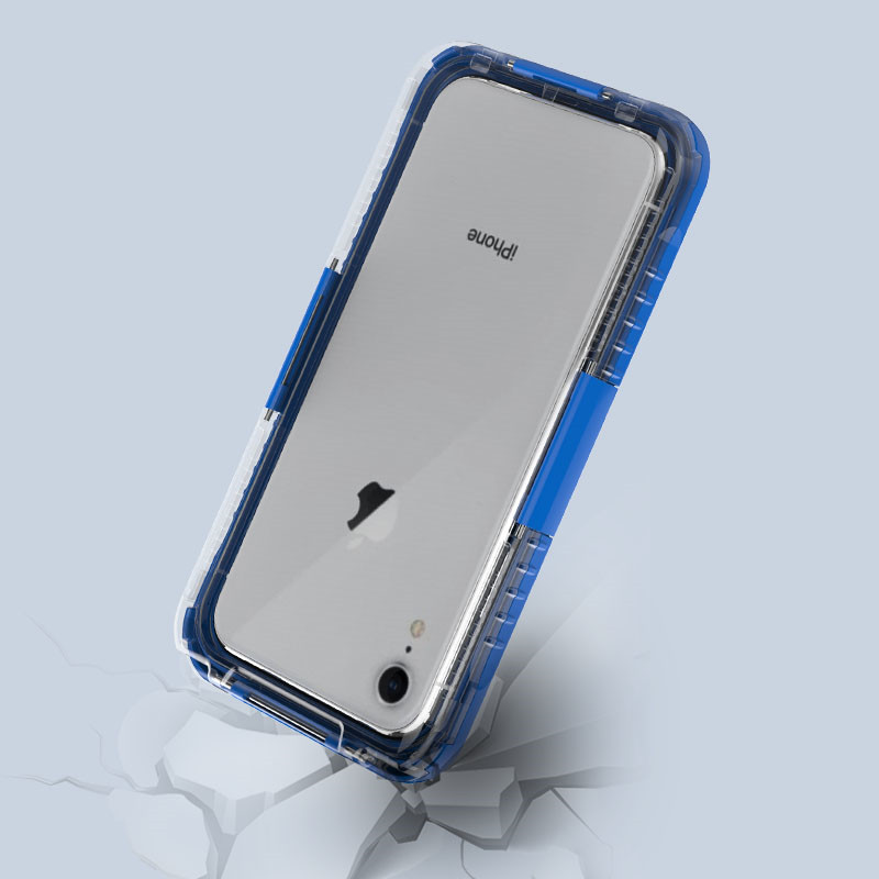 Paquete a prueba de agua para iphone a prueba de agua a prueba de polvo mejor funda impermeable para iphone XR (Azul)